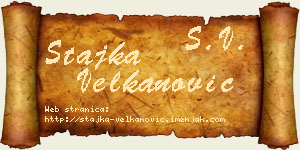 Stajka Velkanović vizit kartica